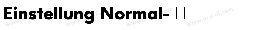 Einstellung Normal字体转换